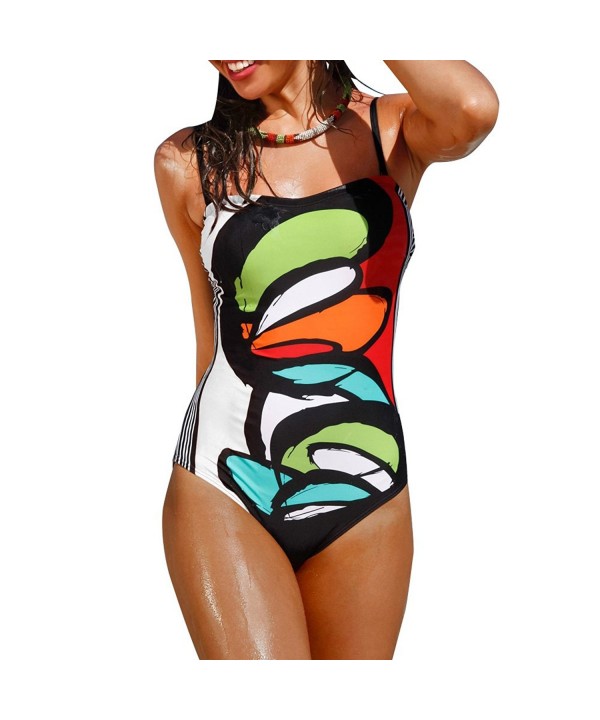 Womens Printed Shoulder Piece Swimsuit
