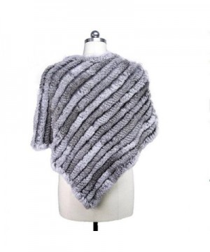 MEEFUR Knitted Ponchos OneSize Naturalgrey