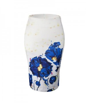 Women Print Midi Pencil Skirt For Office Wear - 62 - C412LHCLVPJ