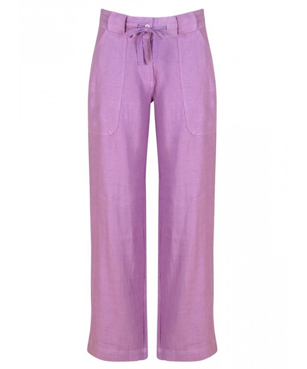 Linen Drawstring Pants Lavender