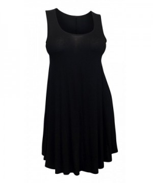 eVogues Plus Sleeveless Dress Black