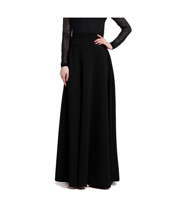 Women Elegant Skirts Black Large