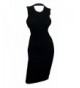 eVogues Ribbed Sleeveless Dress Black