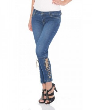 Suko Jeans Women Cropped Lace Up