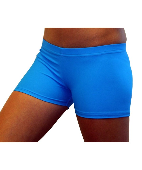 Solid Spandex Shorts Adult Turquoise