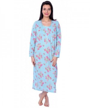 Womens fleece Floral Sleeve Nightgown
