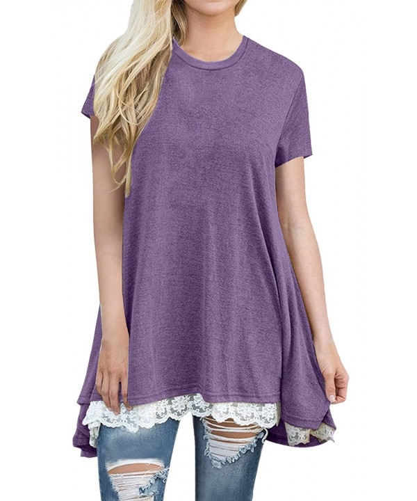 Anicco Womens Sleeve Casual Purple XL