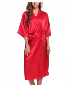 ADORNEVE Kimono Solid colored Bathrobe Nightgown