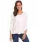 Mofavor Womens Pleated Blouses T Shirts