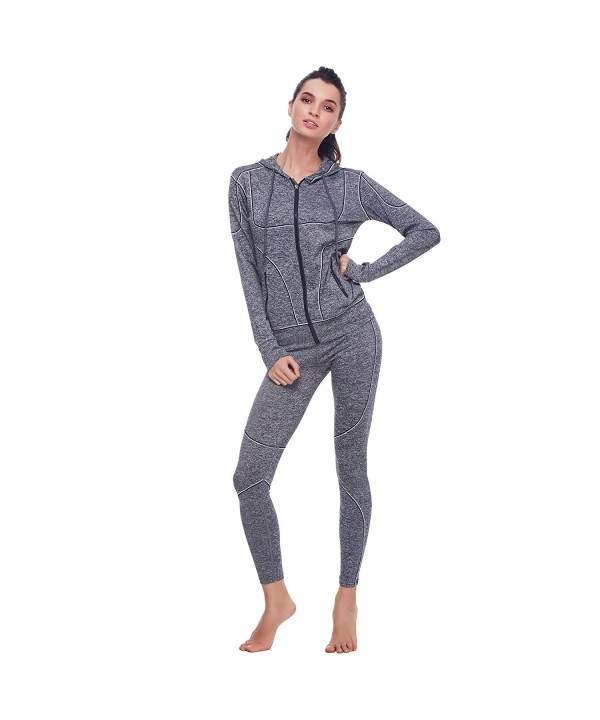 BELLEZIVA Womens Pullover Tracksuits Heather