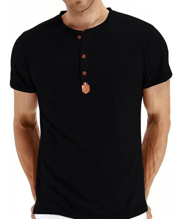 Classic Button Placket Sleeve T Shirts