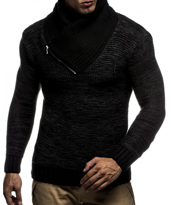 Leif Nelson Pullover LN7060 Black Anthracite