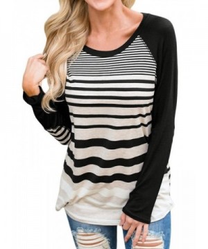 Womens Casual Striped Sleeve T Shirts