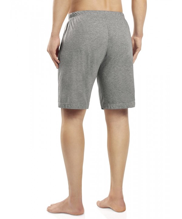 Men's Soft Comfy Cotton Knit Sleep Shorts Lounge Wear Pants - Heather ...