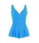 COSPOT Blue Plunge Skirted Swimsuit