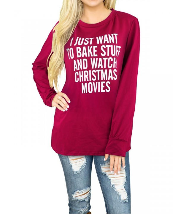 STYLEWORD Womens Printed Christmas T Shirt