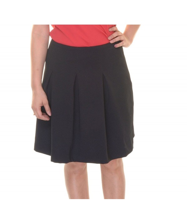 Alfani Pleated Line Skirt Black