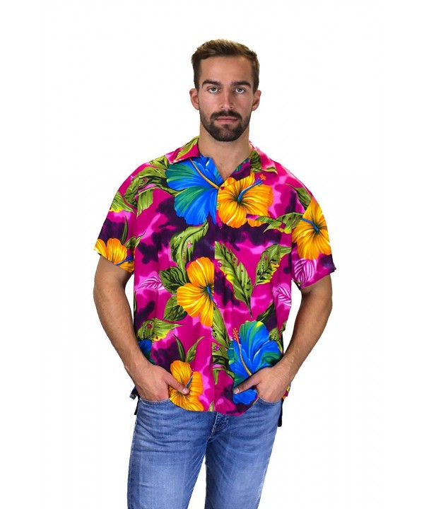 Funky Hawaiian Shirt Bigflower pink