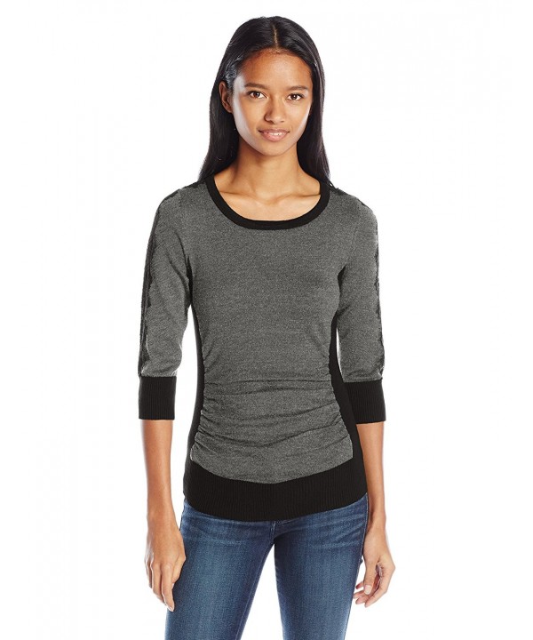Byer Juniors Sleeve Sweater Charcoal