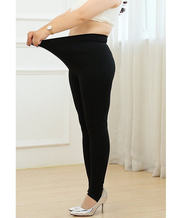 Womens Plus Size Winter Thick Warm Leggings Stretch Pants Tights ...