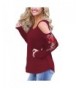 Tulucky Womens Shoulder Embroidered Winered
