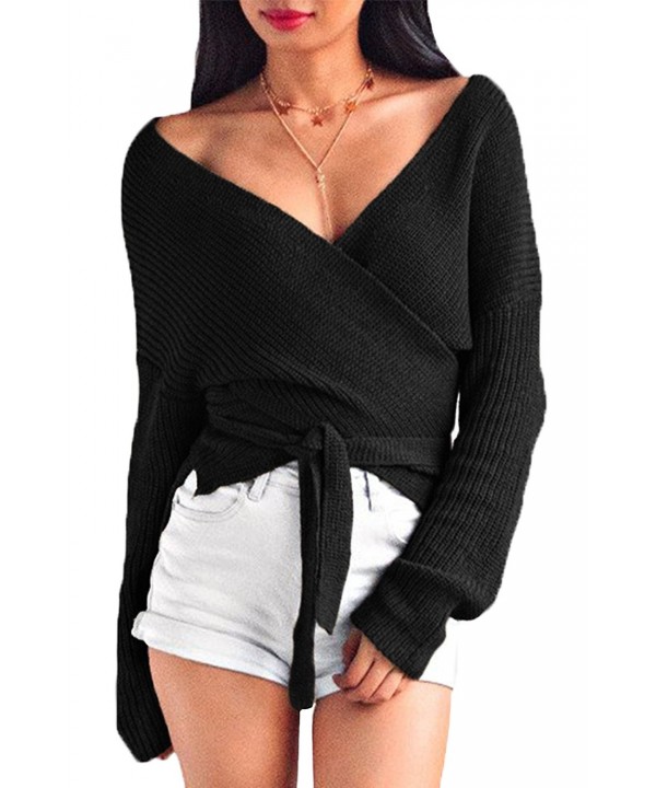 YOINS Self tie Knitting Pullover Sweater