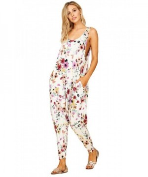 Annabelle Printed Sleeveless Jumpsuits Pockets