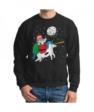 Mens Santa Riding Unicorn Sweatshirt