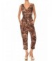 Hots Wings Sleeveless Leopard Printed Jumpsuits