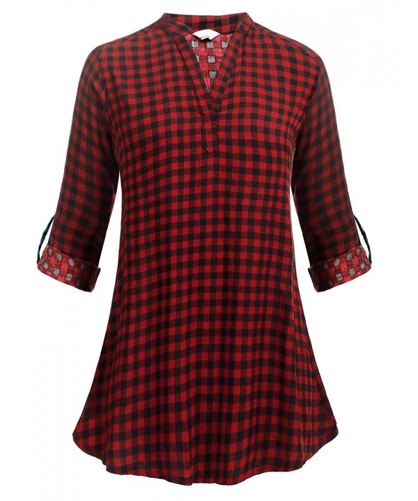 Zeagoo Womens Tailored Collared Flannel