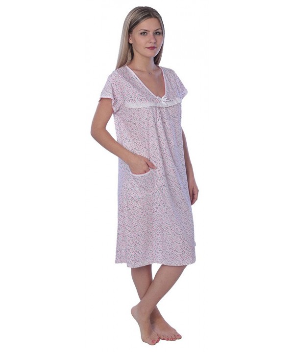 Womens Scoop Cotton Nightgown Printed