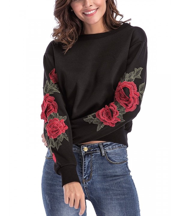 Jubileens Sweatshirts Embroidered Pullover sweater