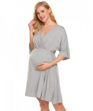 Ekouaer Hospital Nightgown Maternity Sleepwear
