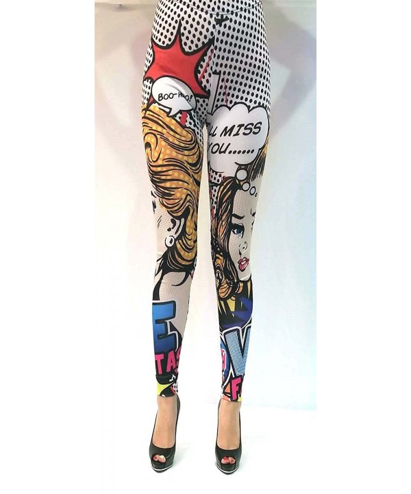 ChuChi womens comic printed leggings