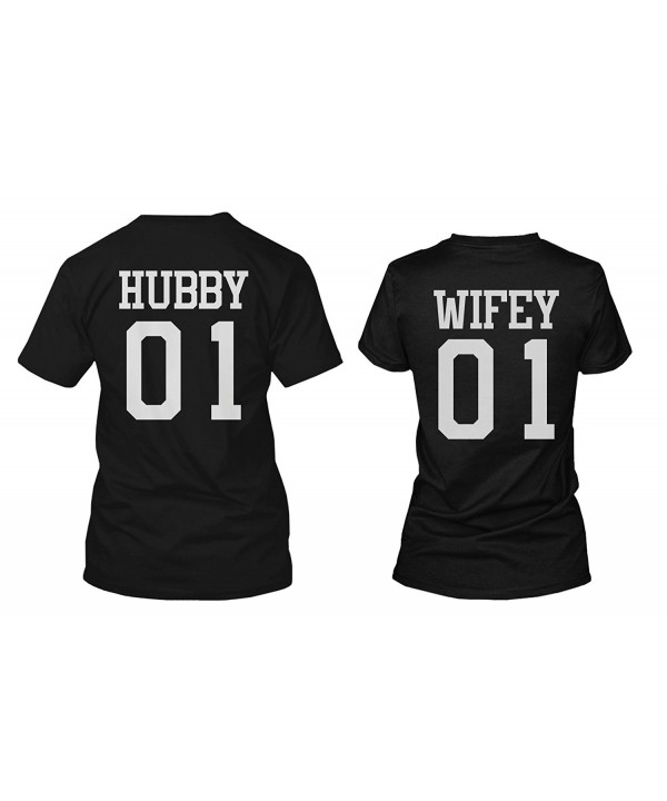 Hubby Wifey Matching Couple T Shirts