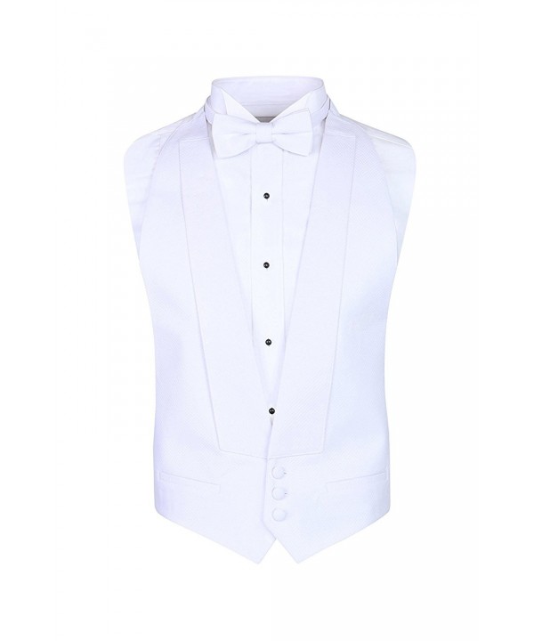 White Pique Vest Self Tie Fits