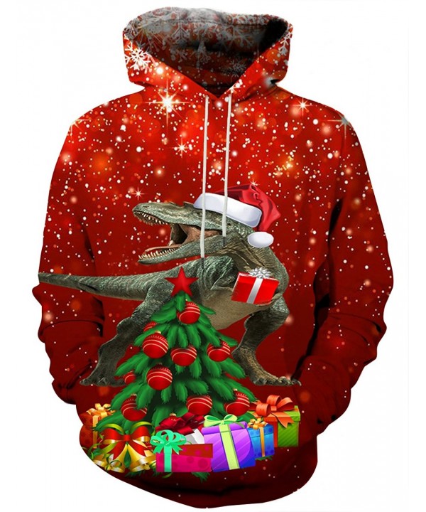 Hgvoetty Hoodies Tops Drawstring Christmas Sweatshirt