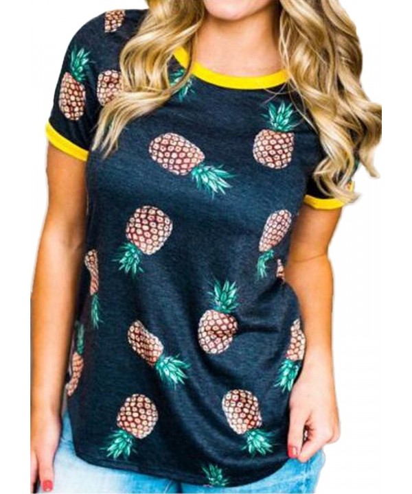 FAYALEQ Womens Pineapple T Shirt Casual