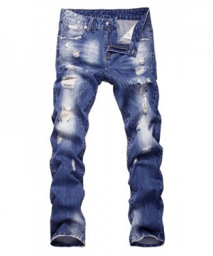 Mens Ripped Faded Slim Jeans