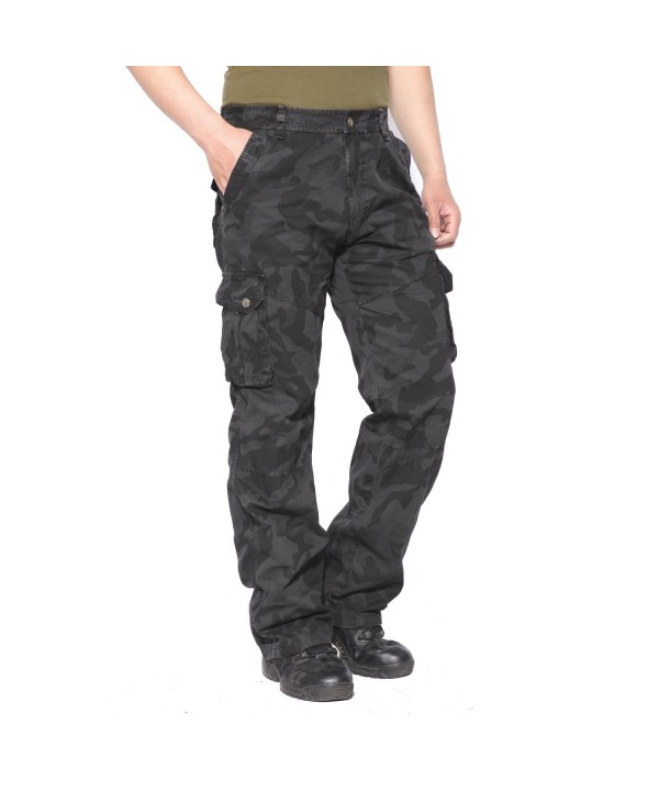 Men's Camo Pants Wild Camouflage Tactical Military Cargo Pants Slim Fit ...