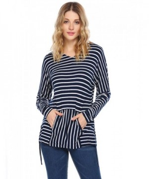 Zeagoo Pocketed Striped Pattern Sweatshirt